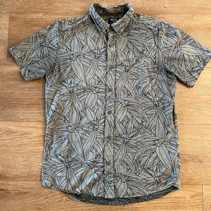 Hurley Green Short Sleeve Plants Flora Shirt Medium